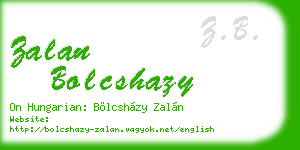 zalan bolcshazy business card