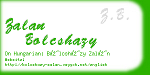 zalan bolcshazy business card